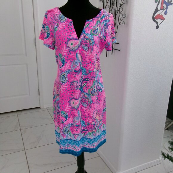 New Lilly Pulitzer Sophieletta UPF 50 Short Sleeve Sheath Dress L NWOT Pink - Picture 11 of 14